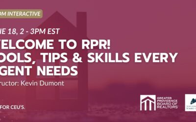 Welcome to RPR!  Tools, tips & skills for agents on 6/18